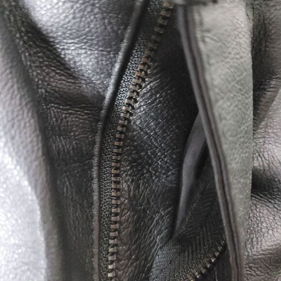 Vtg 90's Metrostyle Women's Size 12 Black Leather Motorcycle Boot Cut Pant Lined - Picture 5 of 15